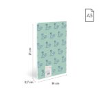 Milan 460 Since 1918 Taccuino A5 rilegato - Fogli bianchi - 24 fogli da 95 g - Colore menta - immagine 3