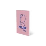Milan 460 Since 1918 Taccuino A5 rilegato - Fogli bianchi - 24 fogli da 95 g - Colore rosa
