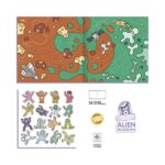 Milan Alien Invasion Quaderno da colorare - con adesivi - 140 g - 21x21 cm - Colori assortiti - immagine 3