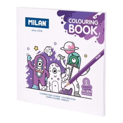 Milan Alien Invasion Quaderno da colorare microperforato - Tema Aliens - 20 illustrazioni dettagliate