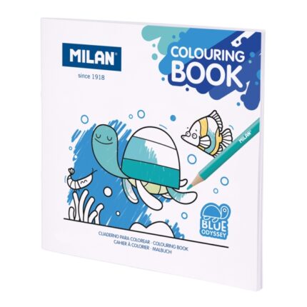 Milan Blue Odyssey Quaderno da colorare microperforato - Tema Fauna marina - 20 illustrazioni dettagliate