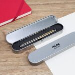 Milan Astuccio in metallo con penna multifunzione - Penna blu - Penna rossa - Matita meccanica - Gomma - Colore argento - immagine 4