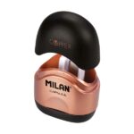 Milan Capsule Copper Espositore con 16 temperamatite - Serbatoio integrato - Lama di sicurezza in acciaio - Colori assortiti - immagine 3