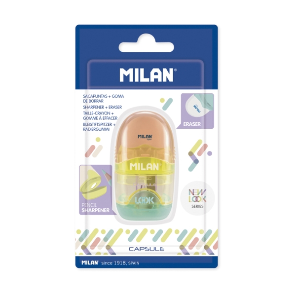 Milan Capsule New Look Temperamatite - Lama in acciaio di sicurezza - Colori assortiti