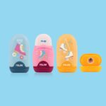 Milan Capsule Roller Afilaborra - 2 gomme di ricambio - Lama di sicurezza in acciaio - Colore rosa - immagine 2