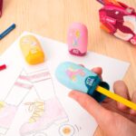 Milan Capsule Roller Afilaborra - 2 gomme di ricambio - Lama di sicurezza in acciaio - Colore rosa - immagine 4