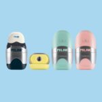 Milan Capsule Silver Afilaborra - 2 gomme di ricambio - Lama di sicurezza in acciaio - Colori assortiti - immagine 2