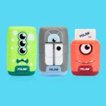 Milan Compact Aliens Espositore con 16 temperamatite - Gomma a forma di briciola di pane - Regular e Maxi - Serbatoio integrato - Lama di sicurezza in acciaio - Colori assortiti - immagine 2