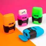 Milan Compact Touch Duo Temperamatite - 2 gomme di ricambio - Lama in acciaio di sicurezza - Colori assortiti - immagine 4