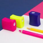 Milan Double Acid Espositore con 18 temperamatite - Regular e Maxi - Serbatoio integrato - Lama di sicurezza in acciaio - Colori assortiti - immagine 4