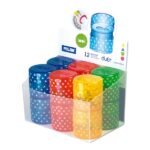 Milan Duet Look Espositore con 12 temperamatite doppi - Regular e Maxi - Serbatoio integrato - Lama di sicurezza in acciaio - Colori assortiti