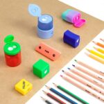 Milan Extension Espositore con 12 temperamatite doppi - Regular e Maxi - Serbatoio integrato - Lama di sicurezza in acciaio - Colori assortiti - immagine 4