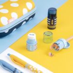 Milan Extension Swims Espositore con 16 affilatori - Contenitore integrato - Lama di sicurezza in acciaio - Colore giallo - immagine 4