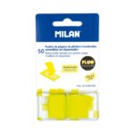 Milan Fluo Dispenser 50 segnalibri riposizionabili - Traslucidi - 45x25 mm - Colore giallo