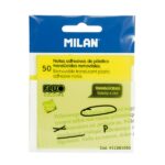 Milan Fluo Confezione da 50 foglietti adesivi - Traslucidi - Rimovibili - 76x76 mm - Colore giallo