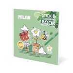 Milan Green and Grow Quaderno da colorare - con adesivi - 140 g - 21 x 21 cm - Colori assortiti