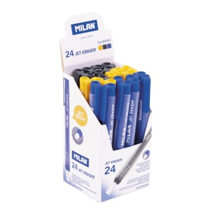 Milan Jet Eraser Espositore con 24 portagomme automatici - Rotondo - Colori assortiti