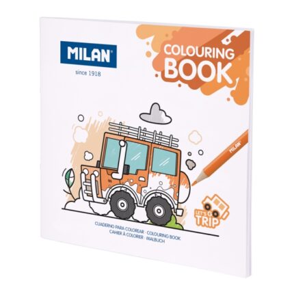 Milan Let's go trip Album da colorare microperforato - Tema Veicoli - 20 illustrazioni dettagliate