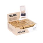 Milan Master Gum Espositore con 12 gomme per belle arti - Custodia rigida - Pan di pane - Gomma sintetica - Colore marrone