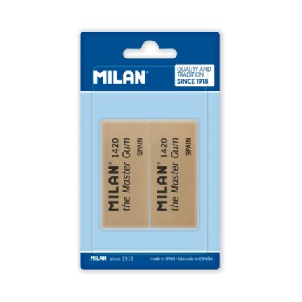Milan Master Gum Confezione da 2 gomme per belle arti - Pan di pane - Gomma sintetica - Colore marrone