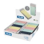 Milan Nata 320 Silver Espositore con 20 gomme da cancellare - Colore argento