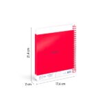 Milan Nata 624 Quaderno A5 con spirale - Quadrettato - 80 fogli da 95 g - Copertina rigida - Colore rosa - immagine 3