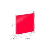 Milan Nata 624 Quaderno A5 con spirale - Fogli bianchi - 80 fogli da 95 g - Copertina rigida - Colore rosa - immagine 3