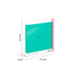 Milan Nata 624 Quaderno A5 con spirale - Fogli bianchi - 80 fogli da 95 g - Copertina rigida - Colore verde - immagine 3
