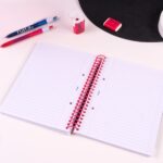 Milan Nata 624 Quaderno A5 con spirale - Carta a righe da 7 mm - 80 fogli da 95 g - Copertina rigida - Colore rosa - immagine 4