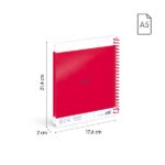 Milan Nata 624 Confezione da 3 quaderni A5 con spirale - Carta a righe da 7 mm - 80 fogli da 95 g - Copertina rigida - Colori assortiti - immagine 3