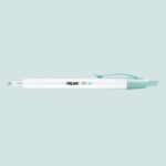 Milan P1 + Confezione da 3 penne a sfera retrattili - Inchiostro blu - Punta rotonda da 1 mm - Superficie antibatterica - Colore bianco - immagine 2
