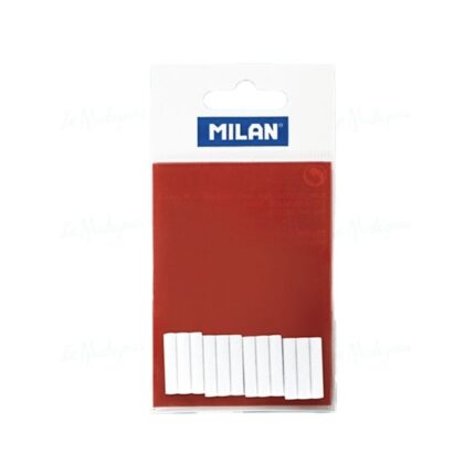 Milan Confezione da 12 gomme di ricambio flessibili per gomma elettrica - Colore bianco