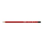 Milan Matite di grafite HB - con gomma - Esagonali - Colore rosso