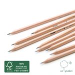 Matite grafite HB Milan - Legno certificato FSC - Esagonali - Colore legno chiaro - immagine 3