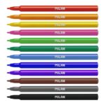 Milan Confezione da 12 pennarelli - Inchiostro a base d'acqua - Punta fine 2 mm - 154 mm - Colori assortiti - immagine 2
