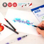 Milan Confezione da 12 pennarelli acquerellabili - Inchiostro a base d'acqua - Punta a pennello da 0,5 a 6 mm - Colori assortiti - immagine 3
