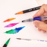 Milan Confezione da 12 pennarelli acquerellabili - Inchiostro a base d'acqua - Punta a pennello da 0,5 a 6 mm - Colori assortiti - immagine 4