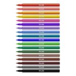 Milan Confezione da 18 pennarelli - Inchiostro a base d'acqua - Punta fine 2 mm - 154 mm - Colori assortiti - immagine 2