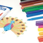 Milan Confezione da 18 pennarelli - Inchiostro a base d'acqua - Punta fine 2 mm - 154 mm - Colori assortiti - immagine 3
