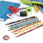Milan Matite di grafite HB - Confezione rotonda - Disegni per bambini - Triangolari - Colori assortiti - immagine 3