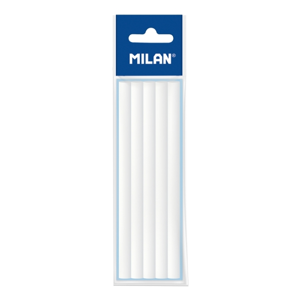 Milan Confezione da 5 elastici di ricambio per portagomma Tri Eraser - Colore bianco
