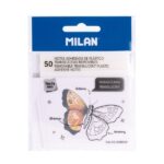 Milan Confezione da 50 foglietti adesivi - Traslucidi - Rimovibili - 76x76 mm - Colore trasparente