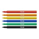 Milan Confezione da 6 pennarelli - Inchiostro a base d'acqua - Punta fine 2 mm - 154 mm - Colori assortiti - immagine 2