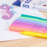 Milan Confezione da 8 pennarelli - Inchiostro a base d'acqua - Punta conica da 5 mm - Colori pastello assortiti - immagine 3