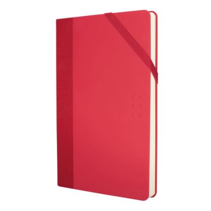 Milan Paperbook Colours Taccuino medio - Carta liscia - 208 fogli da 80 g - Chiusura elastica - Colore rosso