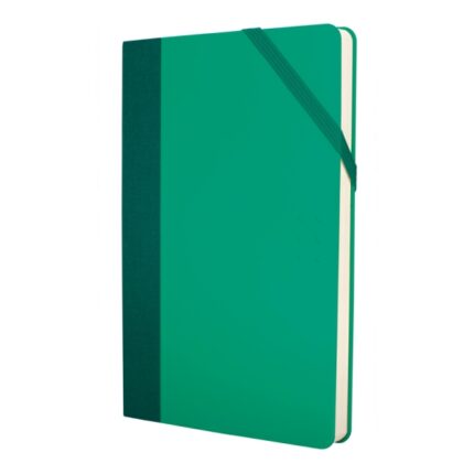 Milan Paperbook Colours Taccuino medio - Carta liscia - 208 fogli da 80 g - Chiusura elastica - Colore verde