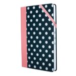 Milan Paperbook Dots Taccuino medio - A quadretti - 208 fogli da 80 g - Chiusura elastica - Colore nero