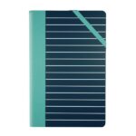 Milan Paperbook Stripes Taccuino medio - A quadretti - 208 fogli da 80 g - Chiusura elastica - Colore nero - immagine 2