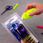 Milan Power-Sharp Acid Temperamatite elettrico - Batterie incluse - Serbatoio integrato - Lama di sicurezza in acciaio al carbonio - Colore blu - immagine 3