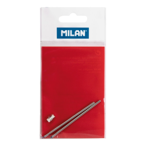 Milan Ricambio per penna a sfera multifunzione - Inchiostro blu - Inchiostro rosso - Gomma - Colori assortiti